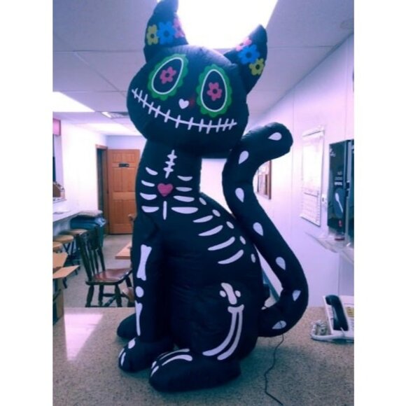 72 4Ft Halloween Inflatable Cat Decoration Outdoor Halloween Blows Up Spooky